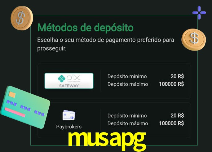 O cassino musapg oferece uma grande variedade de métodos de pagamento